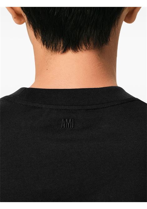 t-shirt adc contrasted uomo nero AMI PARIS | HTS346.724045